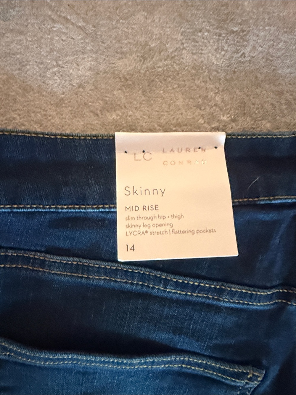 LC Lauren Conrad Dark Blue Straight Leg Jeans - Picture 6 of 7